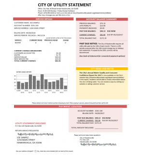 Utility, City Water Bill #28